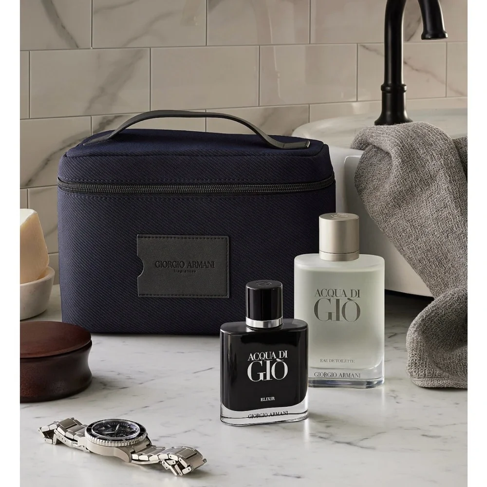 Giorgio armani Men cosmetic beauty bag pouch only navy